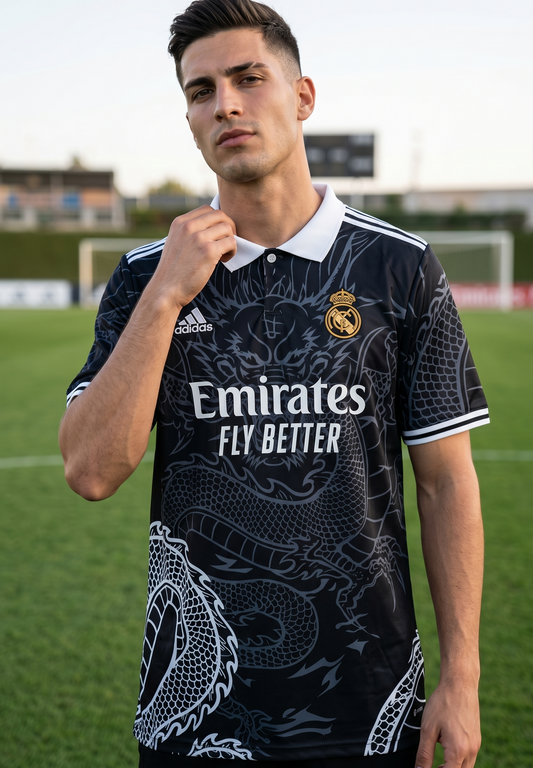 Real Madrid Chinese Black Dragon Edition Concept Jersey