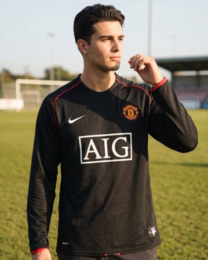 Manchester United AWAY 2007-08 Black Vintage Jersey Master Copy