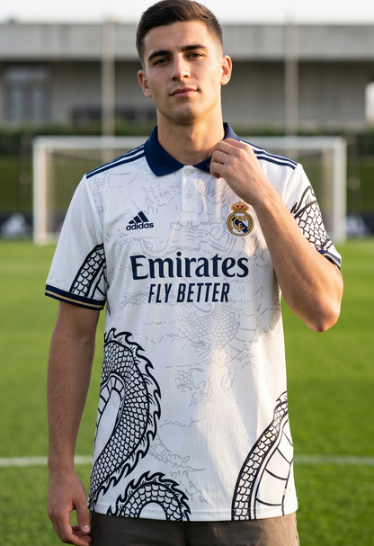 Real Madrid White Dragon Edition Concept Jersey
